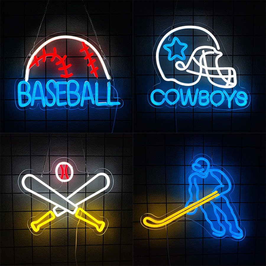 Sports Equipment Used - Sports Led Neon Sign, Equipment Icon