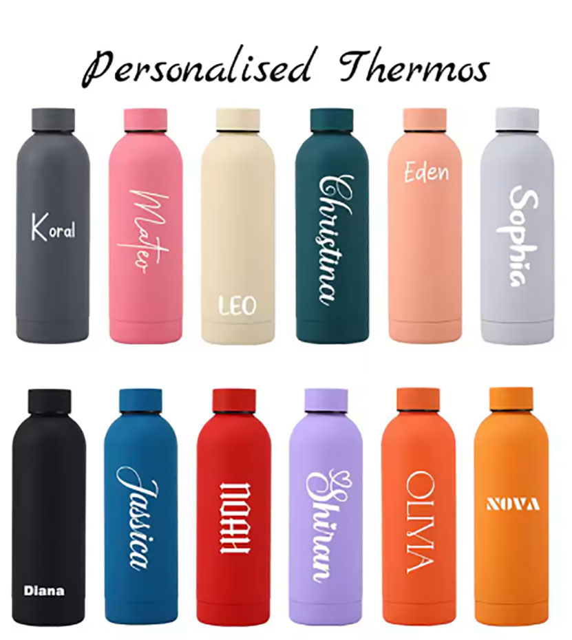 Name Sports Equipment - Custom Logo Name Thermos Large Vacuum