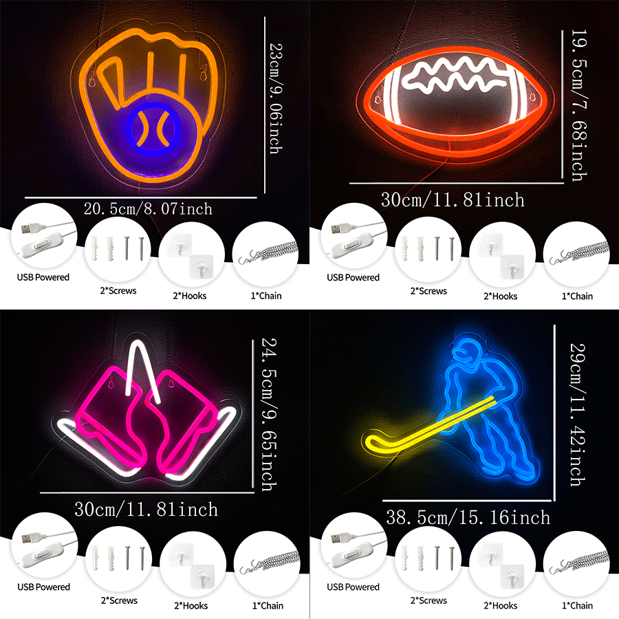 Sports Led Neon Sign, Rugby Sp - مراجعة Sports Equipment Used وسعره