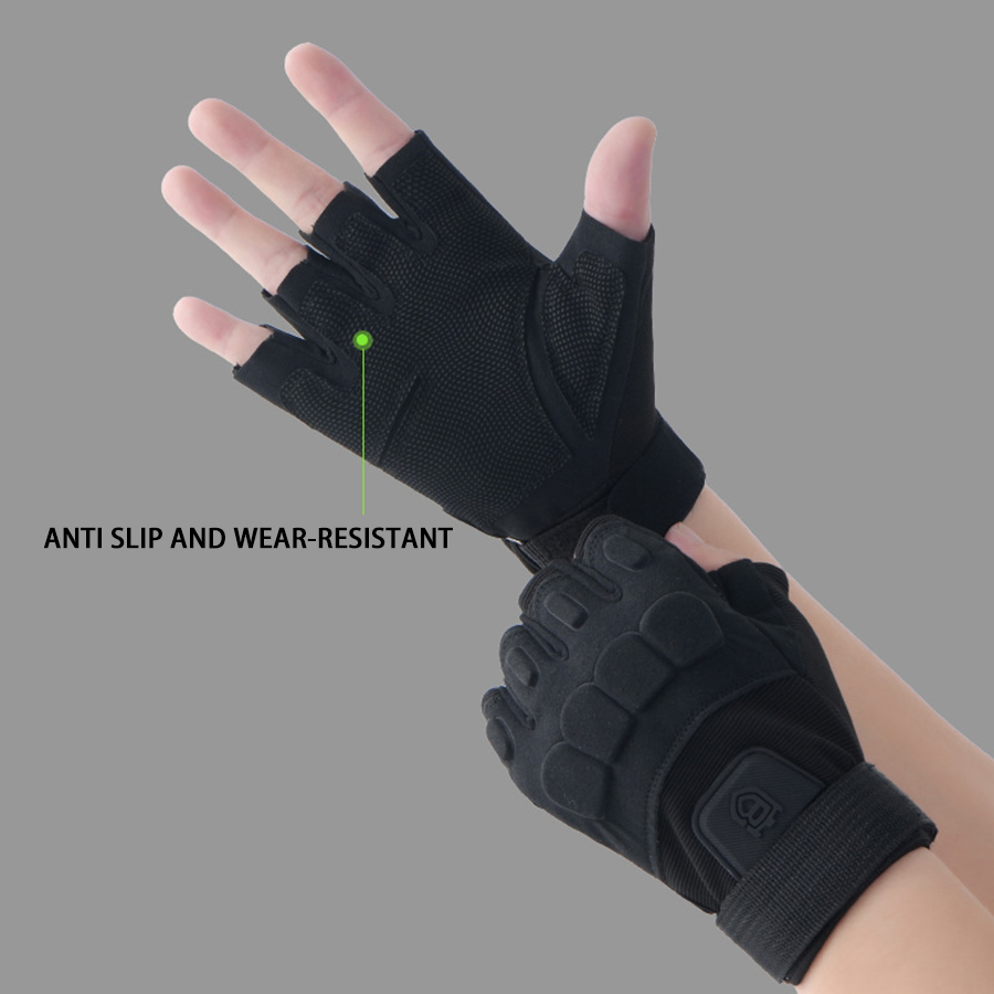 Hunting Training Gloves Half F - مراجعة Name Sports Equipment وسعره