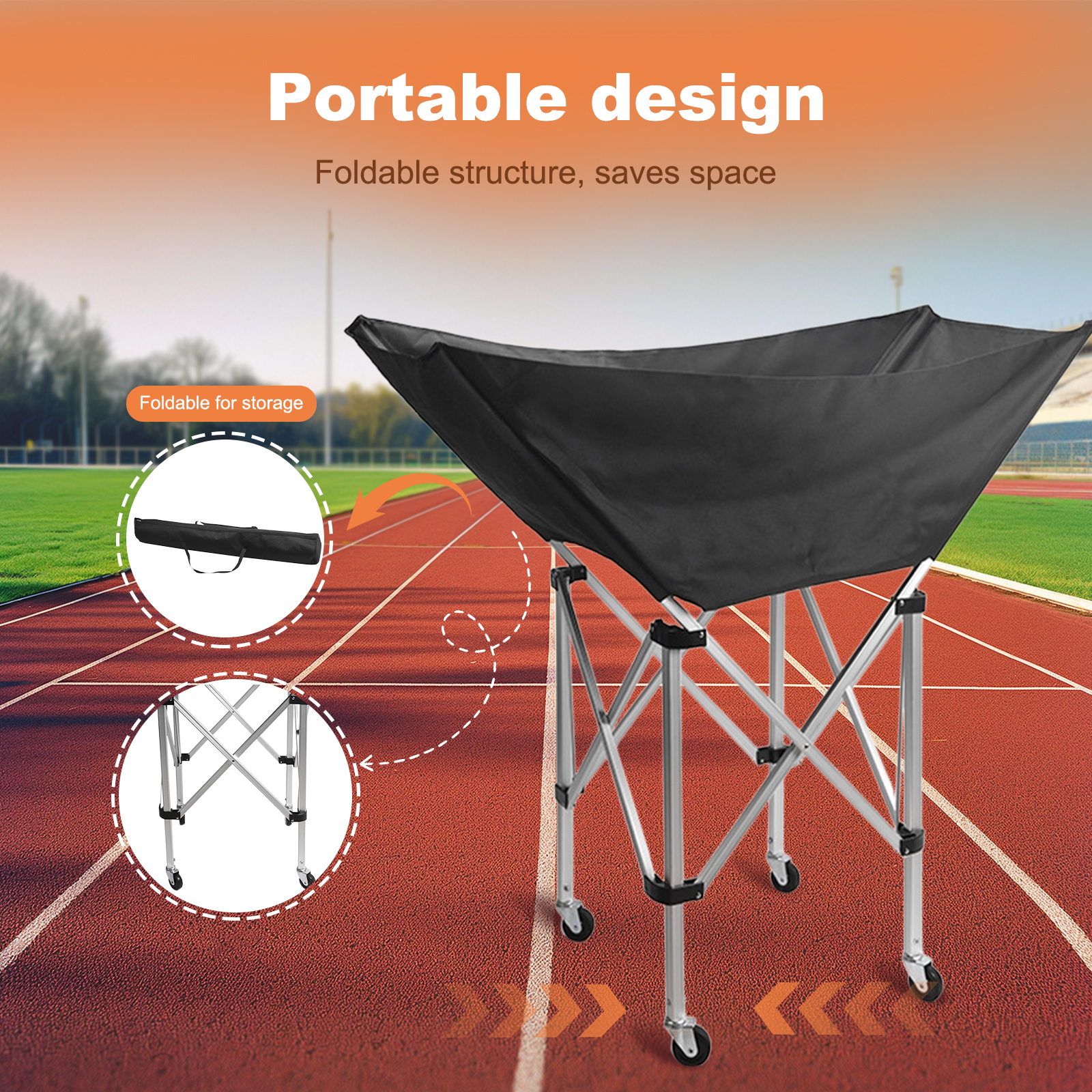 Collapsible Hammock Ball Cart  - مراجعة Sports Equipment For Volleyball وسعره