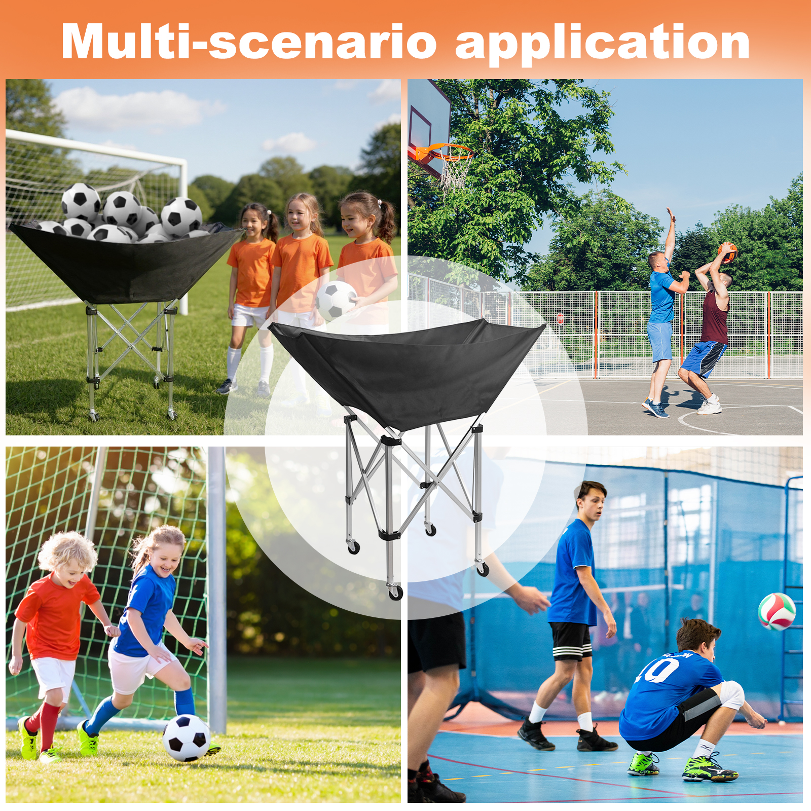 Collapsible Hammock Ball Cart  - مراجعة Sports Equipment For Volleyball وسعره