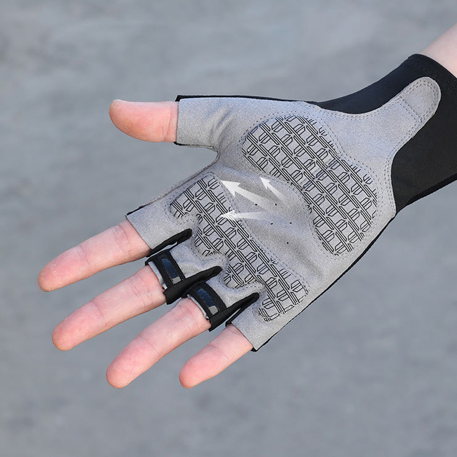New Team cycling Gloves Half F - مراجعة Name Sports Equipment وسعره